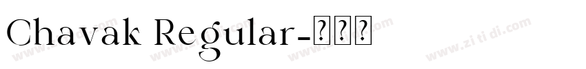 Chavak Regular字体转换